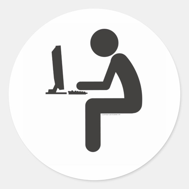 Hacker-T Classic Round Sticker (Front)