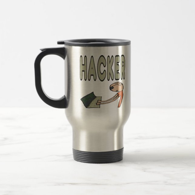 Hacker Travel Mug (Left)