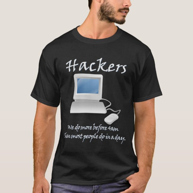 Hackers 4am (v) T-Shirt (Front)