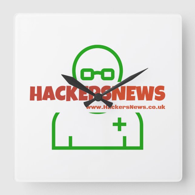 Hackers News Clock With Our Website (Front)