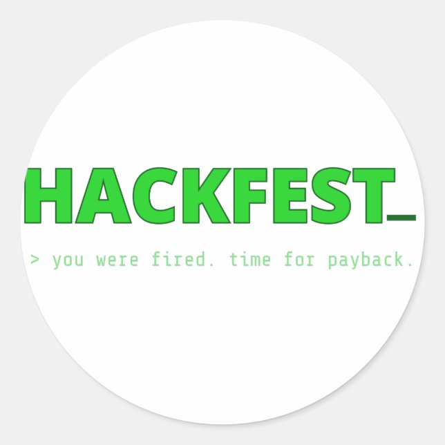 Hackfest Title Screen Sticker (Front)
