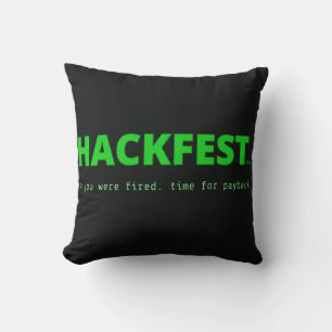 Hackfest Title Screen Throw Pillow