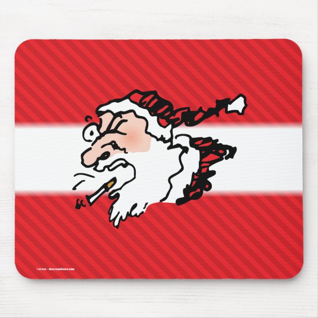 Hackin Santa Funny Cartoon Mouse Mat (Front)