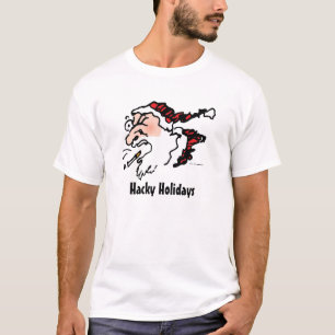 Hackin Santa Funny Cartoon T-Shirt