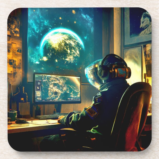 Hacking Worlds Coaster (Front)