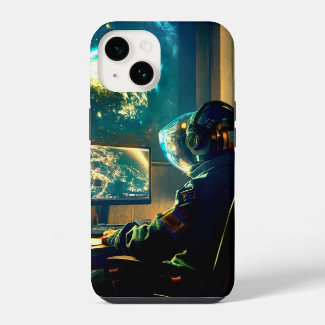 Hacking Worlds iPhone Case (Back)
