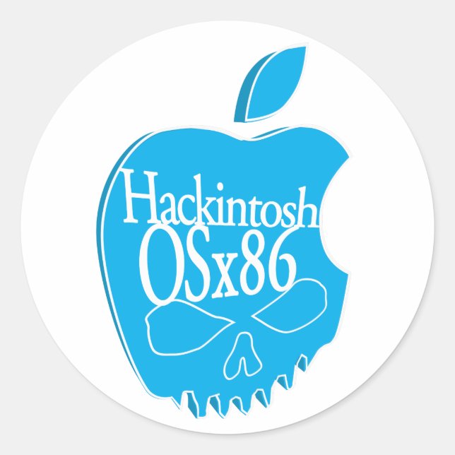 Hackintosh OSx86 Logo 3D Sticker (Front)