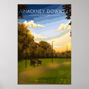 Hackney Downs London Park Travel Poster