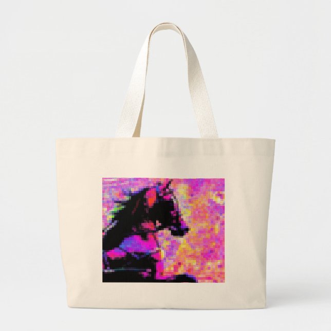 Hackney in Harness Large Tote Bag (Front)
