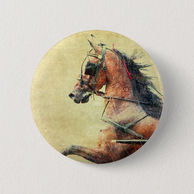 Hackney Pony 6 Cm Round Badge (Front)