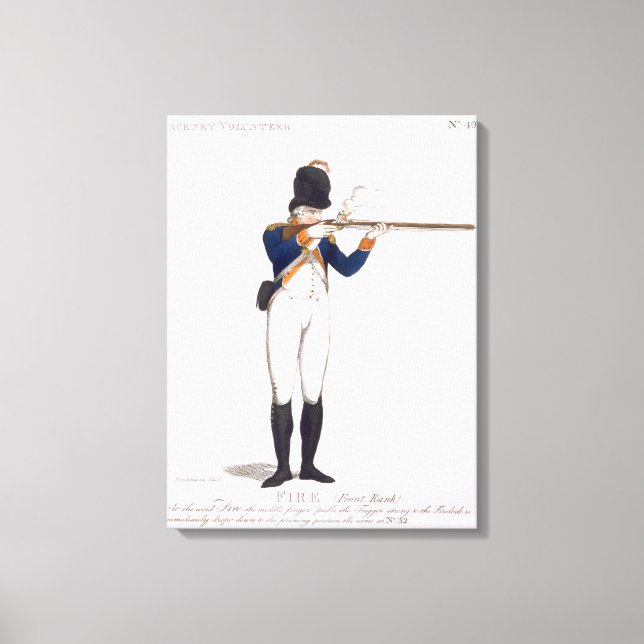 Hackney Volunteer, plate 49 from 'Loyal Volunteers Canvas Print (Front)