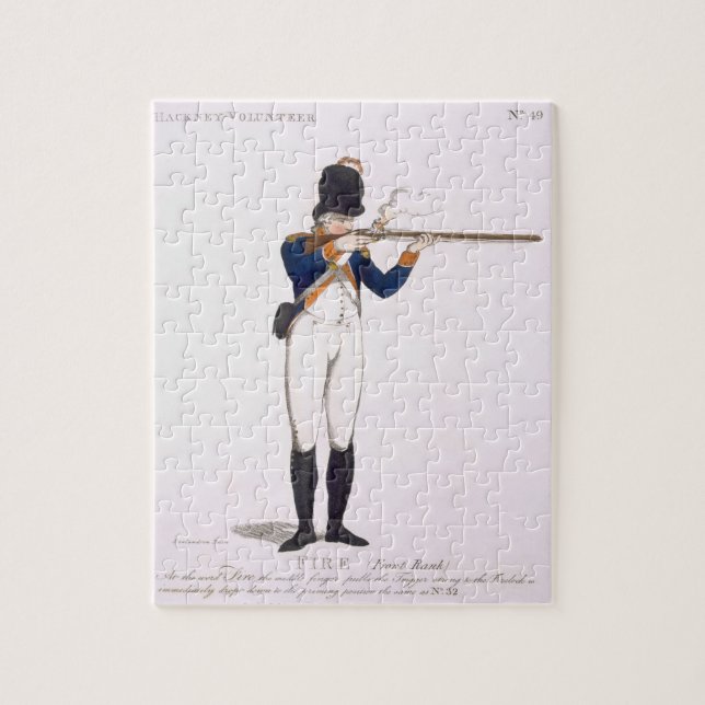 Hackney Volunteer, plate 49 from 'Loyal Volunteers Jigsaw Puzzle (Vertical)