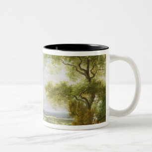 Hackwood Park, Hampshire (oil on canvas) Two-Tone Coffee Mug