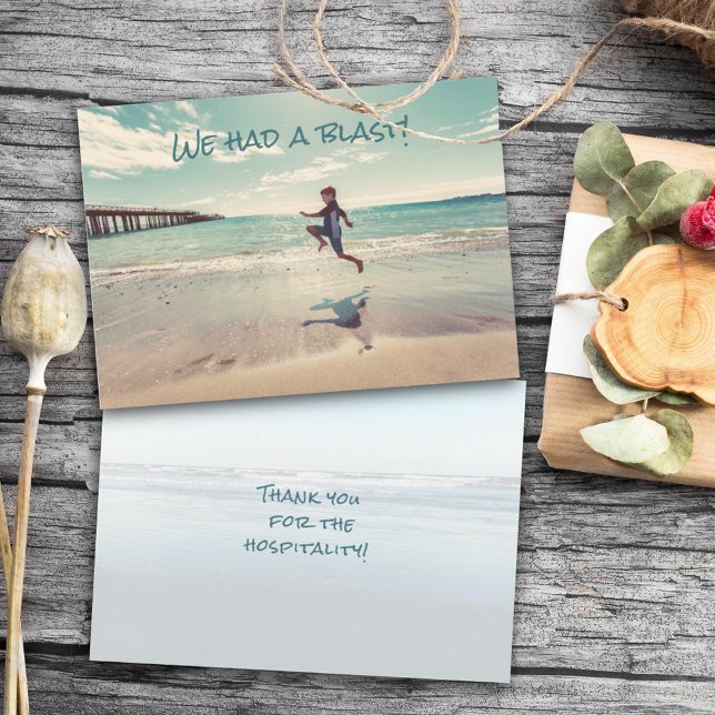 Had a Blast Beach Hospitality Thank You Flat Cards (Creator Uploaded)