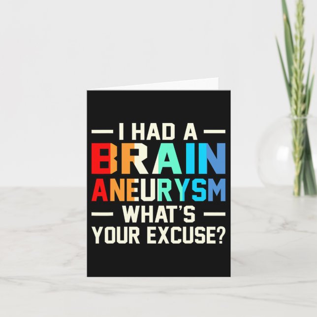 Had A Brain Aneurysm Awareness Month Supporter Gra Card (Front)