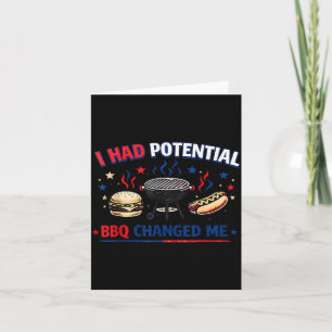 Had Potential Bbq Saying Funny Patriotic 4th Of Card