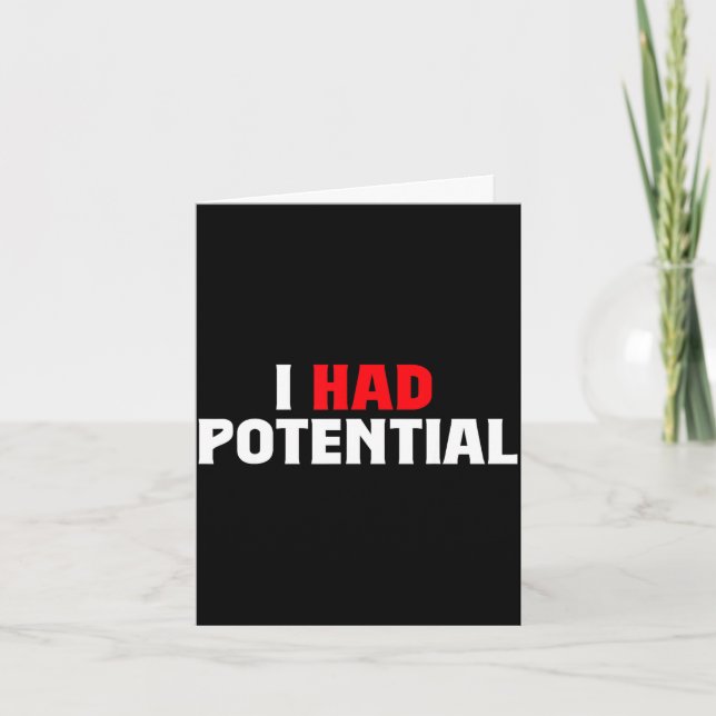 Had potential funny physics science teacher humour card (Front)