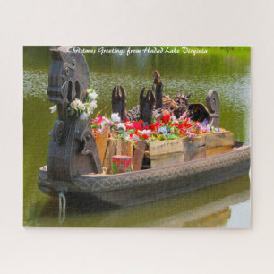 Hadad Lake Virginia.Christmas Greetings Jigsaw Puzzle
