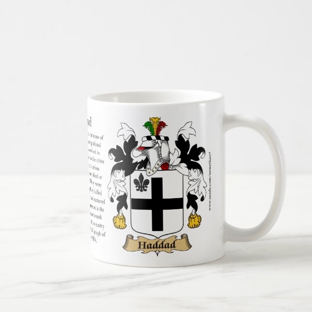 Haddad, the Origin, the Meaning and the Crest Coffee Mug (Right)