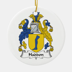 Haddon Family Crest Ceramic Tree Decoration