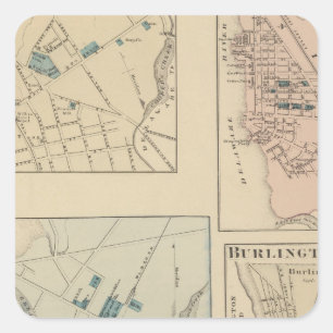 Haddonfield, Gloucester City, Burlington Square Sticker