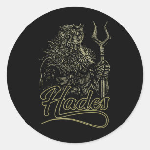 Hades Greek God _ Hero Costume Training God Of War Classic Round Sticker