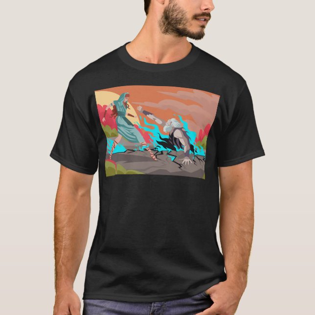 Hades Kidnapping Persephone Myth T-Shirt (Front)