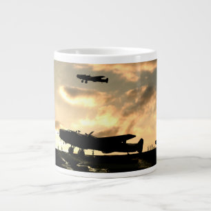 Hadley Page Halifax Bomber Safely Home. Large Coffee Mug