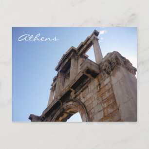 hadrian arch ancient postcard