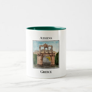 Hadrian's Arch, Athens, Greece Two-Tone Coffee Mug