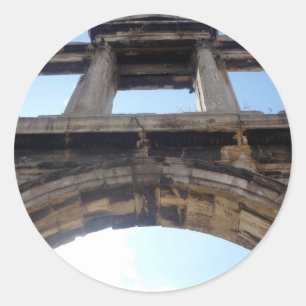 hadrian's arch classic round sticker