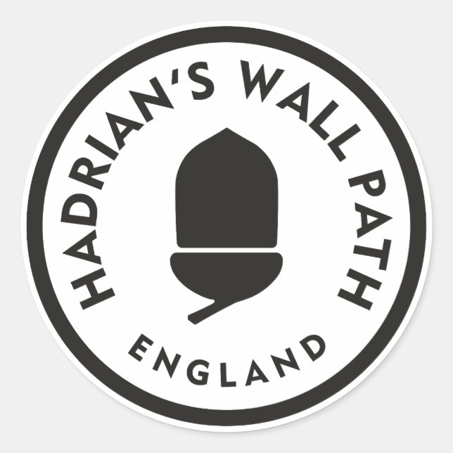 Hadrian's Wall Path National Trail Hiking Classic Round Sticker (Front)