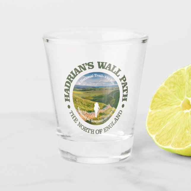 Hadrian's Wall Path Shot Glass (Front)