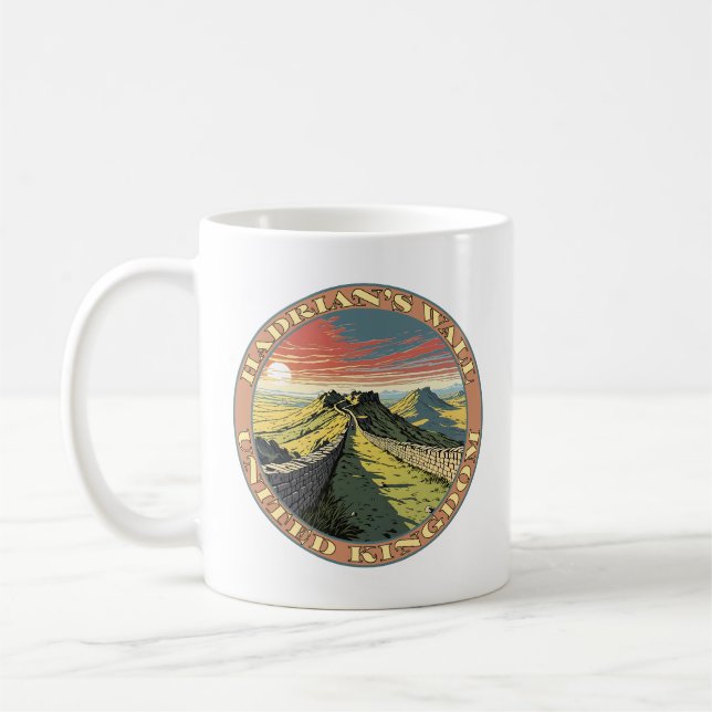 Hadrian's Wall United Kingdom Coffee Mug (Left)