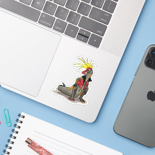 Hadrosaurus Dinosaur Dressed As A Punk.