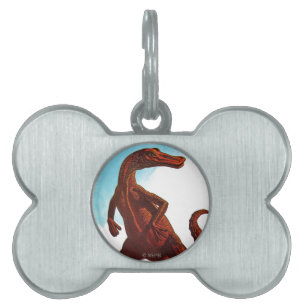 Hadrosaurus Dinosaur Pet Tag