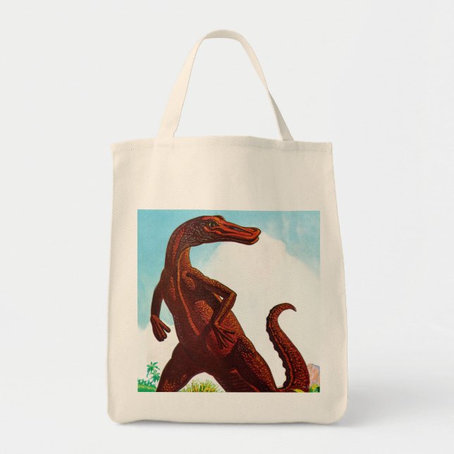 Hadrosaurus Dinosaur Tote Bag (Front)