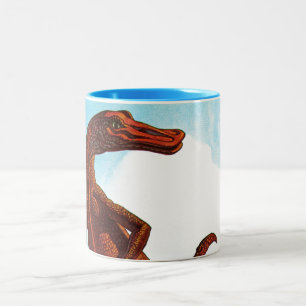 Hadrosaurus Dinosaur Two-Tone Coffee Mug
