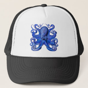 Haeckel Octopus Blue Trucker Hat