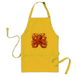 Haeckel Octopus Red Standard Apron