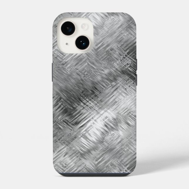 Haematite Grey Scribbled Texture iPhone Case (Back)