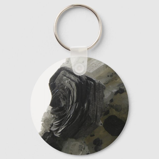 Haematite Iron Rose Key Ring (Front)