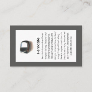 Haematite Quartz Crystal Meaning Jewellery Display Business Card