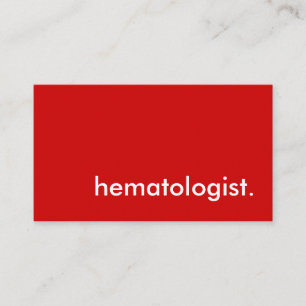 haematologist. business card