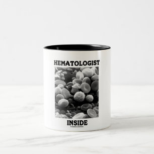 Haematologist Inside (Blood Cells) Two-Tone Coffee Mug