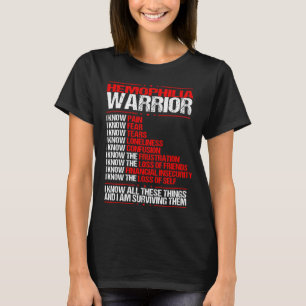 Haemophilia Awareness I know Pain Red Ribbon T-Shirt