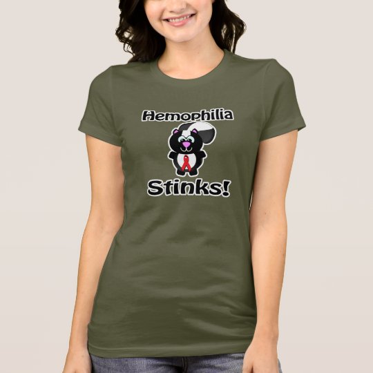Haemophilia Stinks Skunk Awareness Design T-Shirt