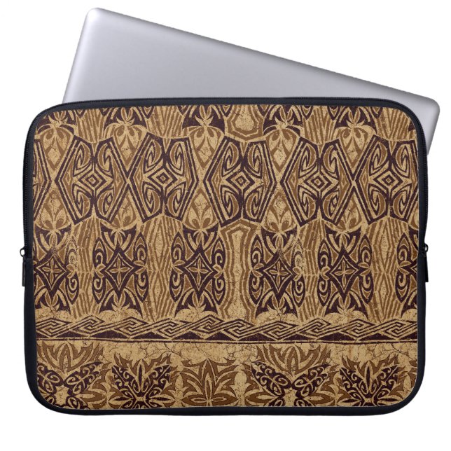 Haena Beach Hawaiian Primitive Neoprene Wetsuit Laptop Sleeve (Front)