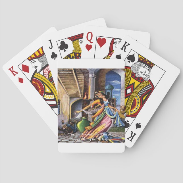 Hafiz (Sun & Earth) Love Quote Playing Cards (Back)