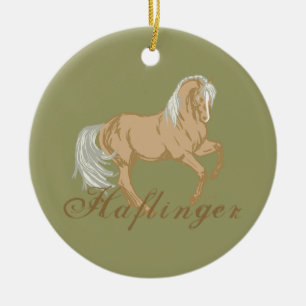 Haflinger Horse Ceramic Tree Decoration